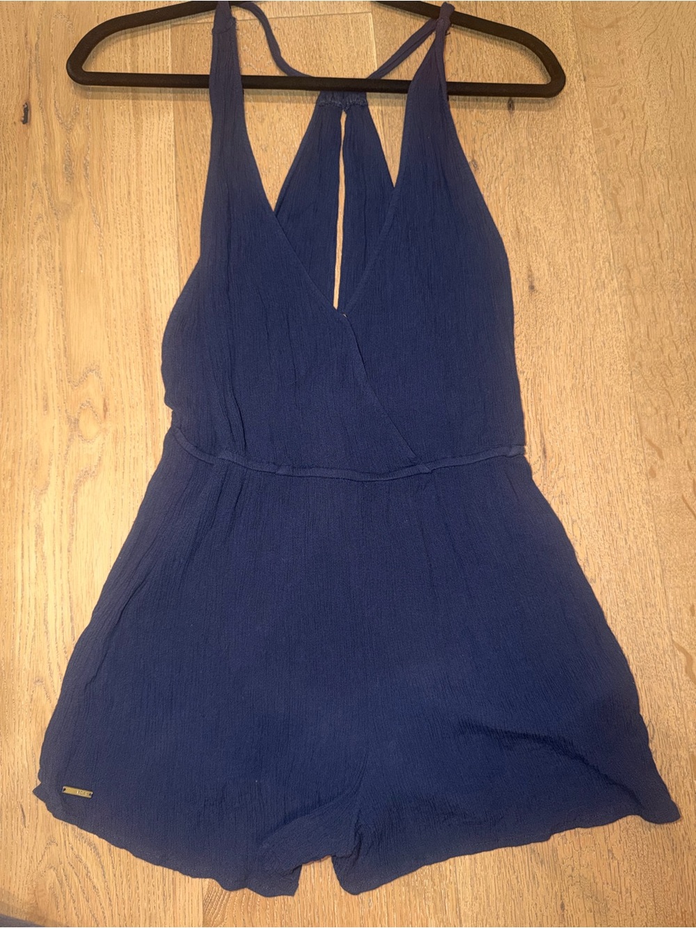 Roxy blue gauze cover up romper XS